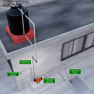 Foto 2 | Medidor De Nivel De Agua Tinacos Y Cisterna + Controlador Inteligente De Bomba