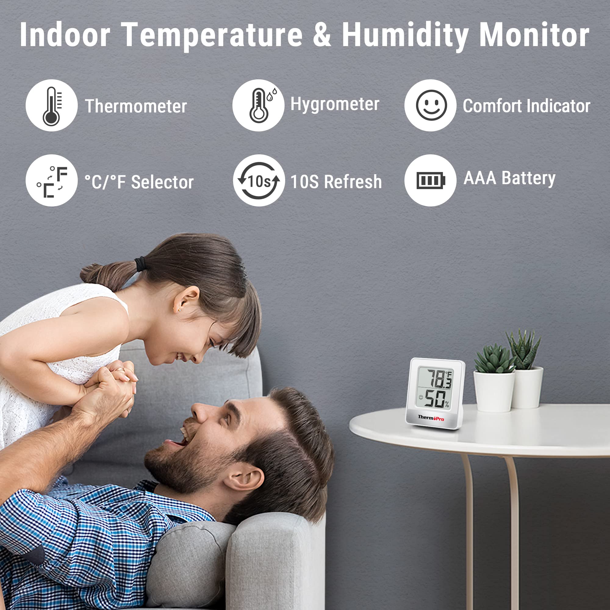 Foto 3 pulgar | Higrómetro Digital Para Interiores Thermopro Tp49 - Venta Internacional.