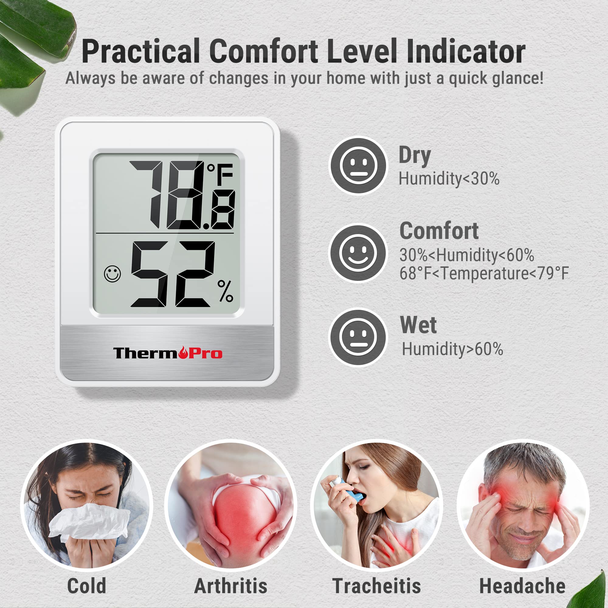 Foto 4 pulgar | Higrómetro Digital Para Interiores Thermopro Tp49 - Venta Internacional.