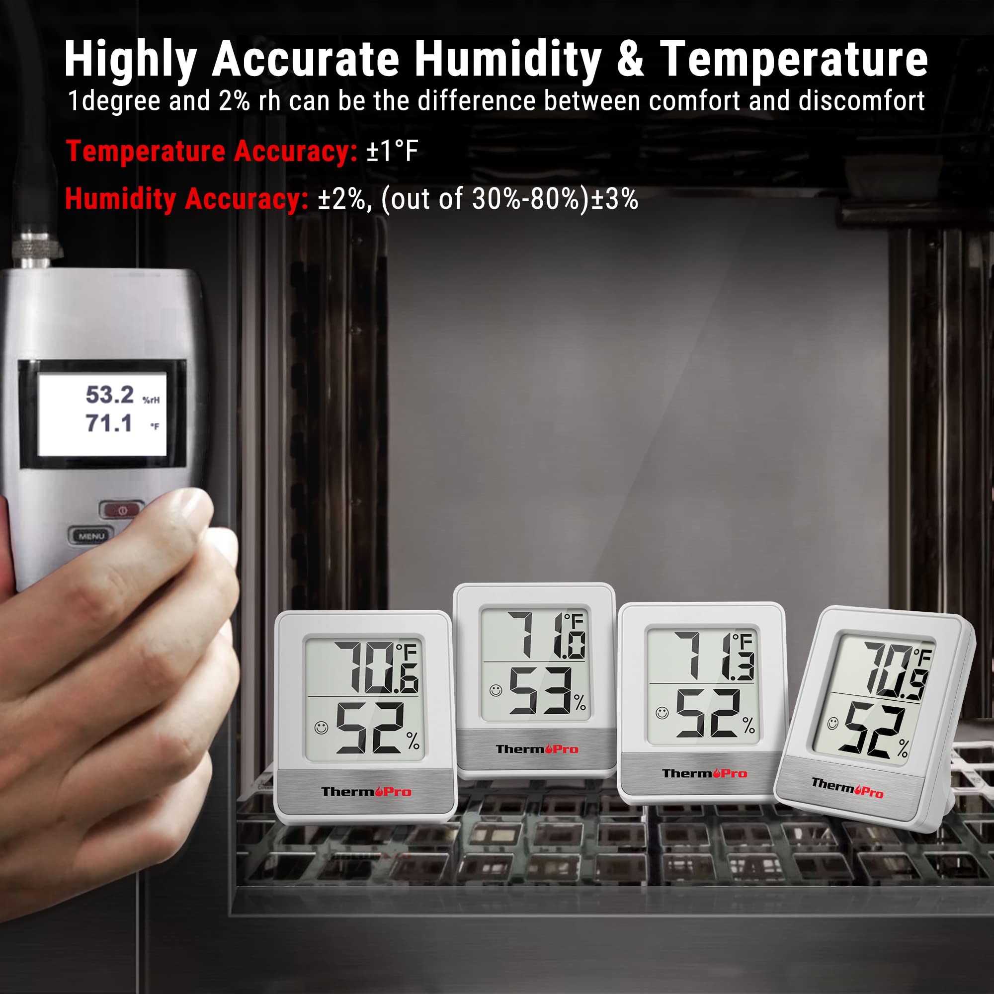 Foto 5 pulgar | Higrómetro Digital Para Interiores Thermopro Tp49 - Venta Internacional.
