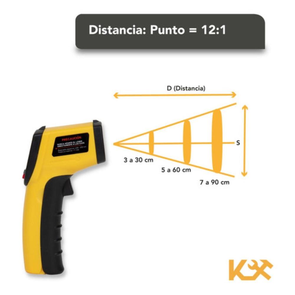 Foto 3 | Termometro Laser Infrarojo -50 A 380 Grados 405151 Kingsman