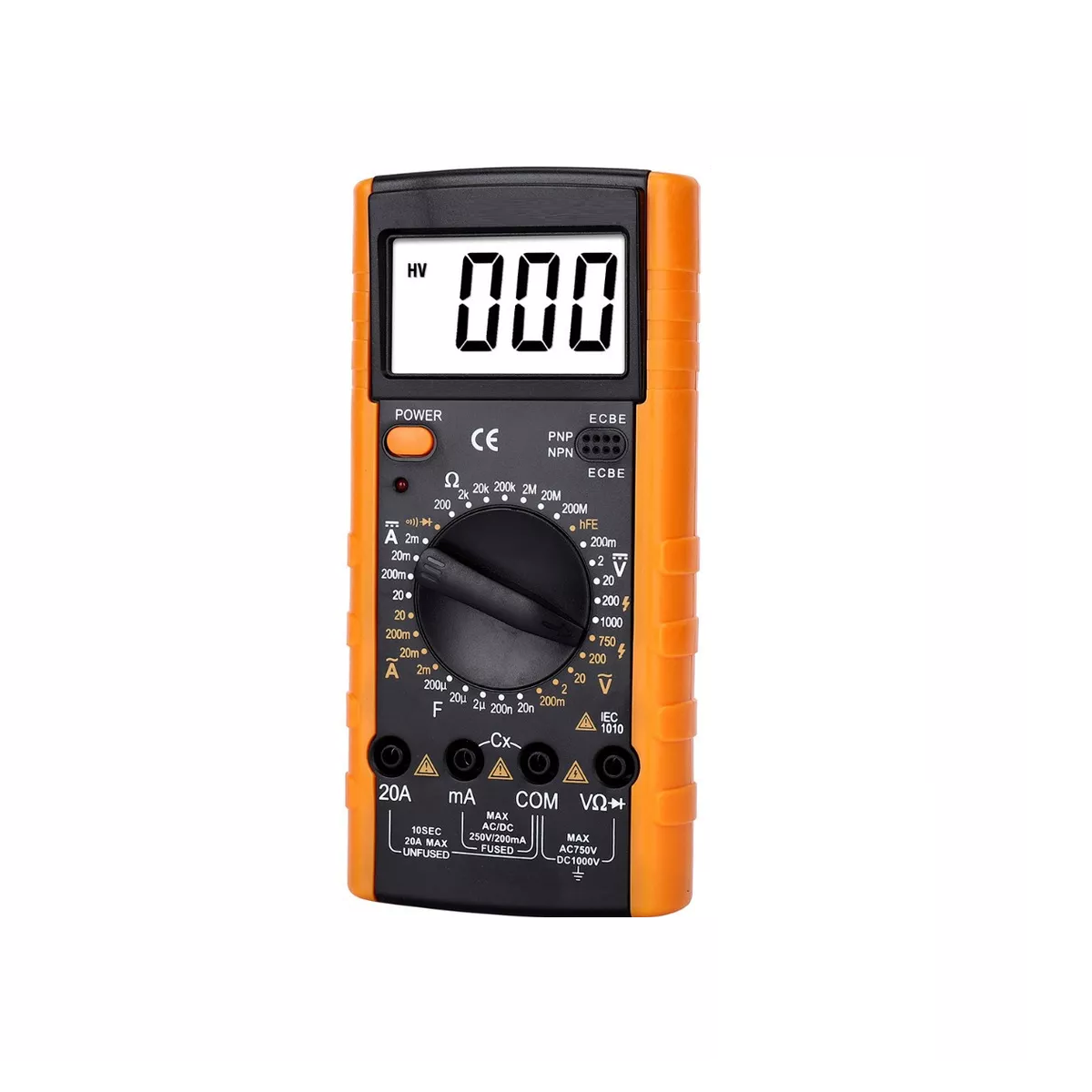 Foto 2 pulgar | Multimetro Professional Digital Lcd Portátil Eo Safe Imports Esi-5890 Naranja