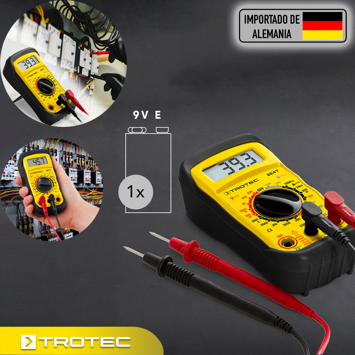 Foto 5 | Multímetro Digital Ergonómico  Industrial Portátil 7 Funciones Be47 Trotec