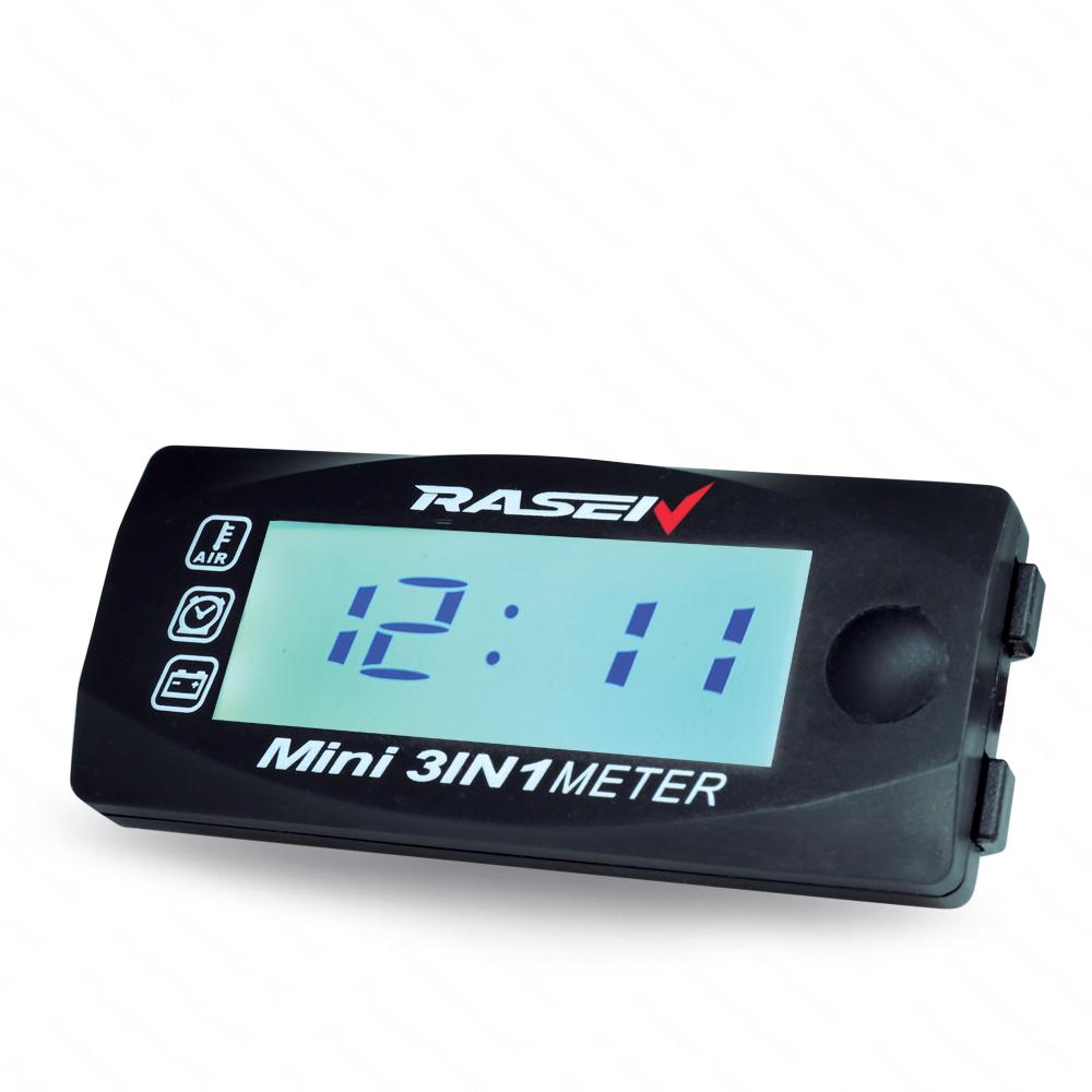 Foto 2 pulgar | Voltímetro Rectangular para Moto Rasen con Reloj y Medidor de Temperatura