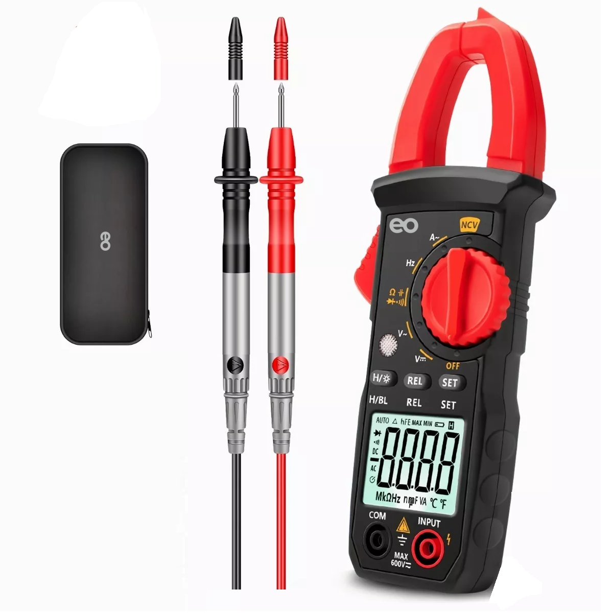 Pinza Amperimétrica Digital Multímetro 4000 Cuentas Eo Safe Imports Esi-12535-1 Multicolor