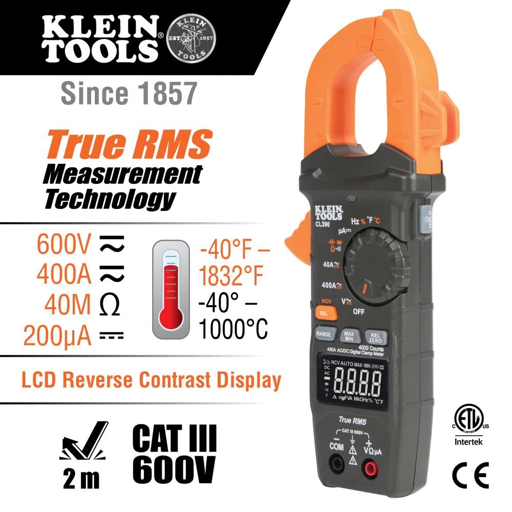 Foto 3 pulgar | Pinza Amperimétrica Digital Klein Tools Cl390 Ac/dc 400 A Con Ncvt - Venta Internacional.