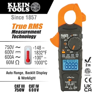 Foto 2 | Pinza Amperimétrica Klein Tools Cl445 Con Rango Automático Trms Para Sistemas De Climatización - Venta Internacional.