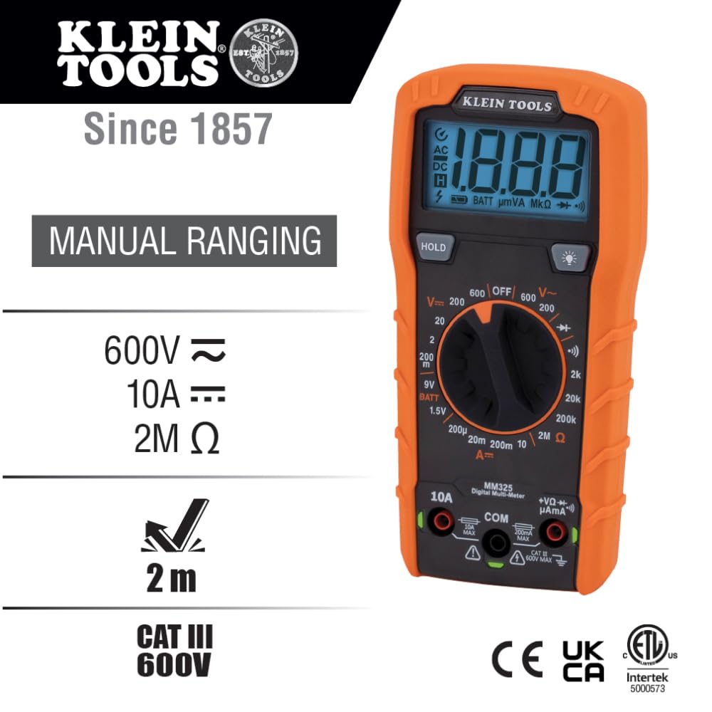 Foto 3 pulgar | Multímetro Digital Klein Tools Mm325 Con Rango Manual, 600 V - Venta Internacional.