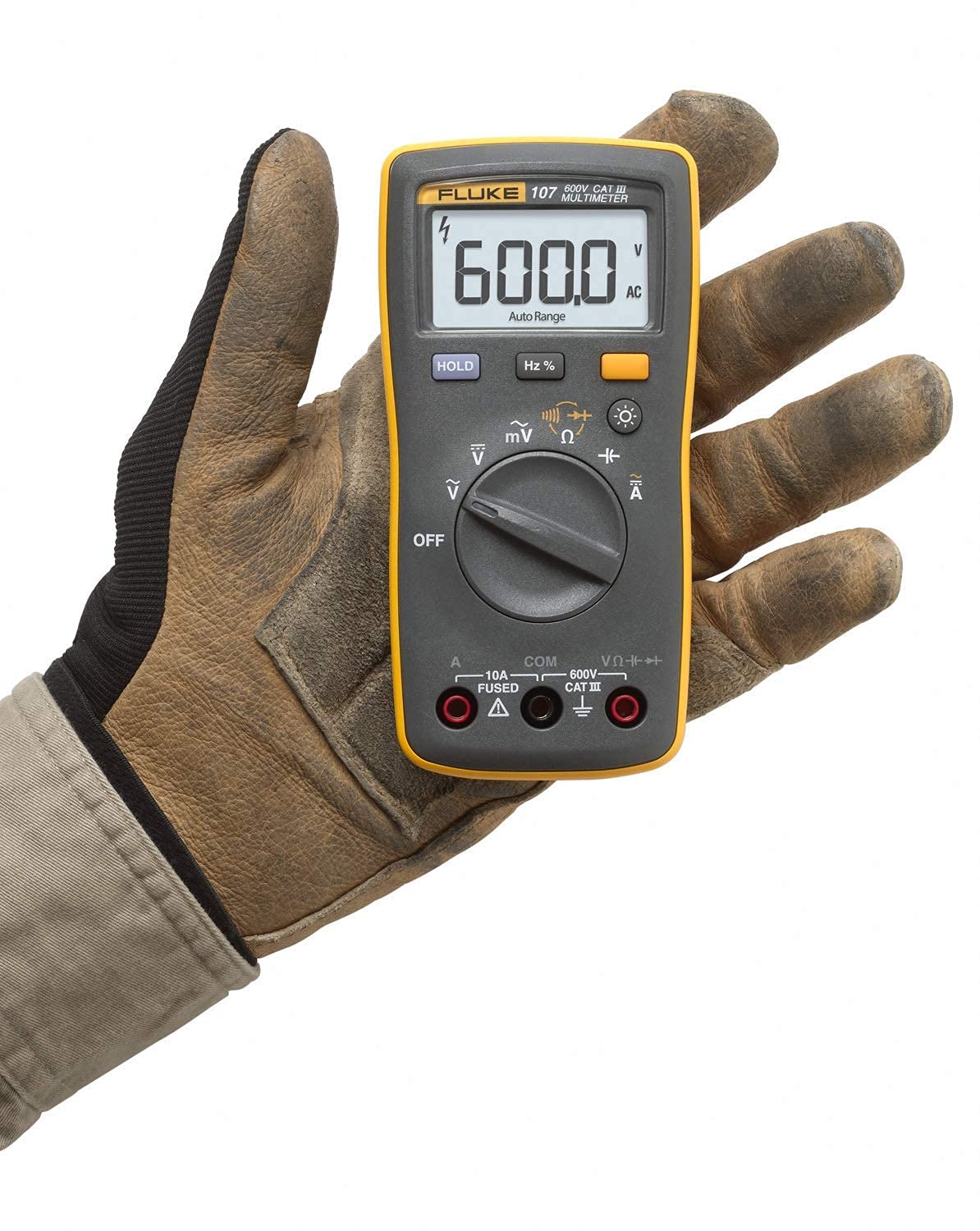 Foto 6 pulgar | Multímetro Digital Fluke 107 True Rms 600 V Del Tamaño De La Palma - Venta Internacional.