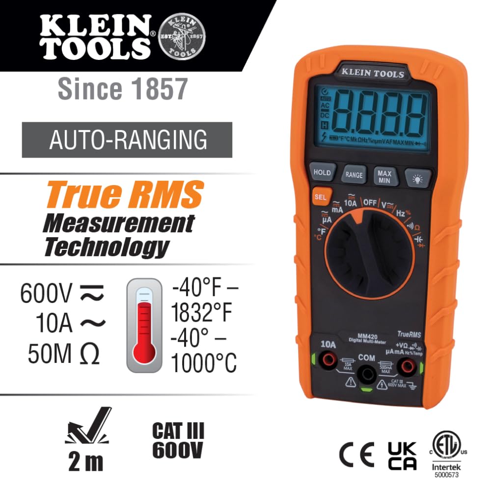 Foto 2 | Multímetro Digital Klein Tools Mm420 Con Rango Automático Trms - Venta Internacional.