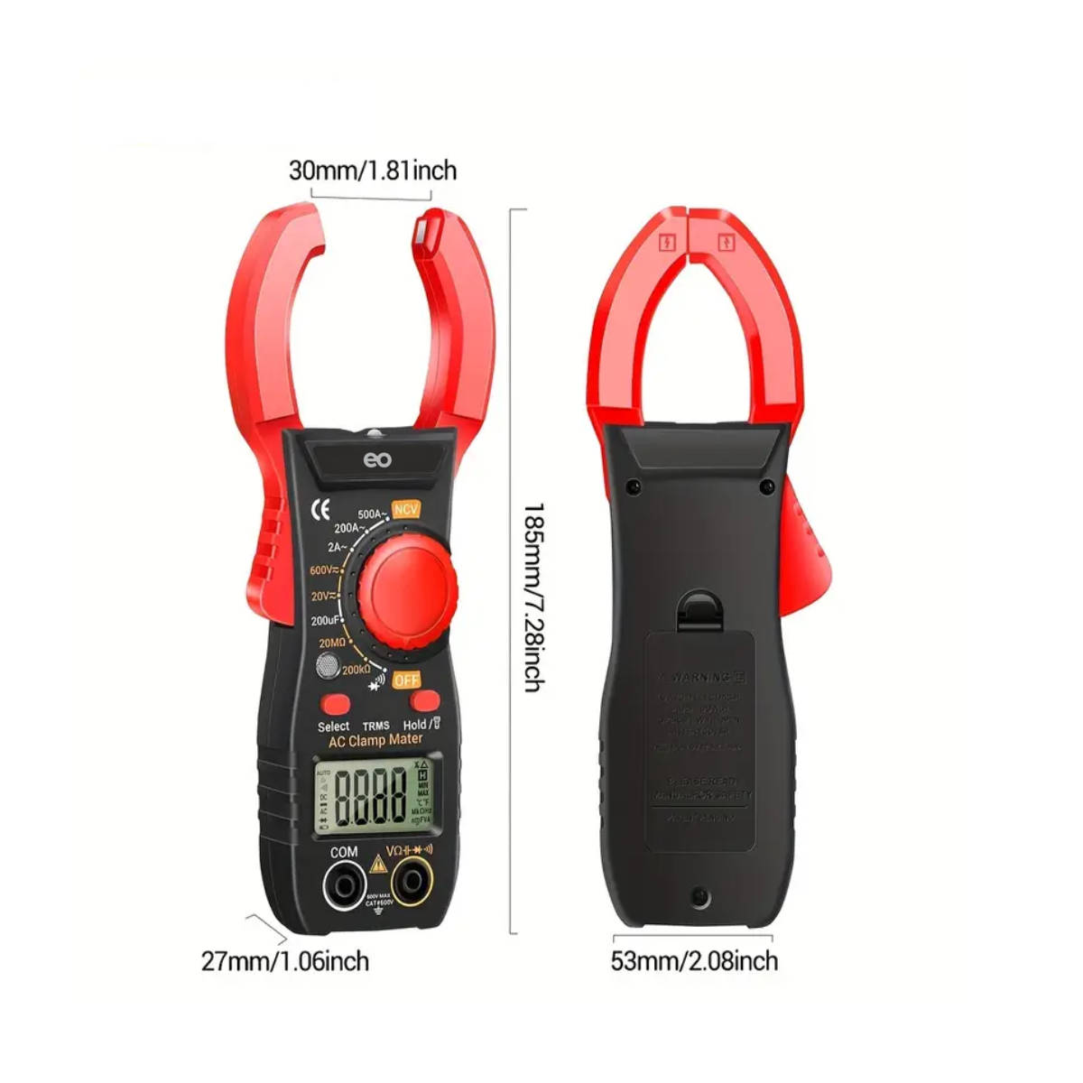 Foto 2 | Alicates De Amperímetro Digital Eo Safe Imports Esi-12536-1 Multicolor