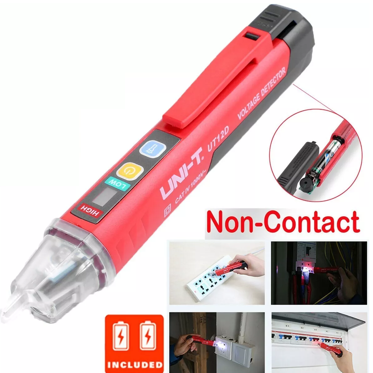 Foto 3 pulgar | Pluma De Prueba De Voltaje De Luz Led/ 2 Modos/ Tamaño Mini Eo Safe Imports Esi-9701 Rojo
