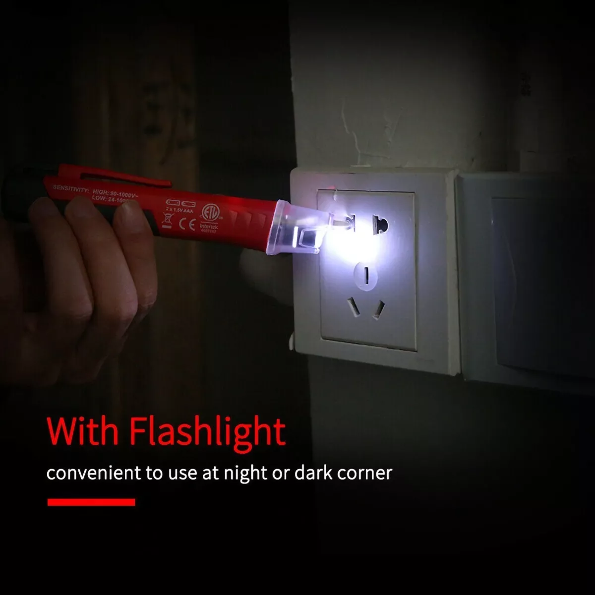 Foto 4 pulgar | Pluma De Prueba De Voltaje De Luz Led/ 2 Modos/ Tamaño Mini Eo Safe Imports Esi-9701 Rojo