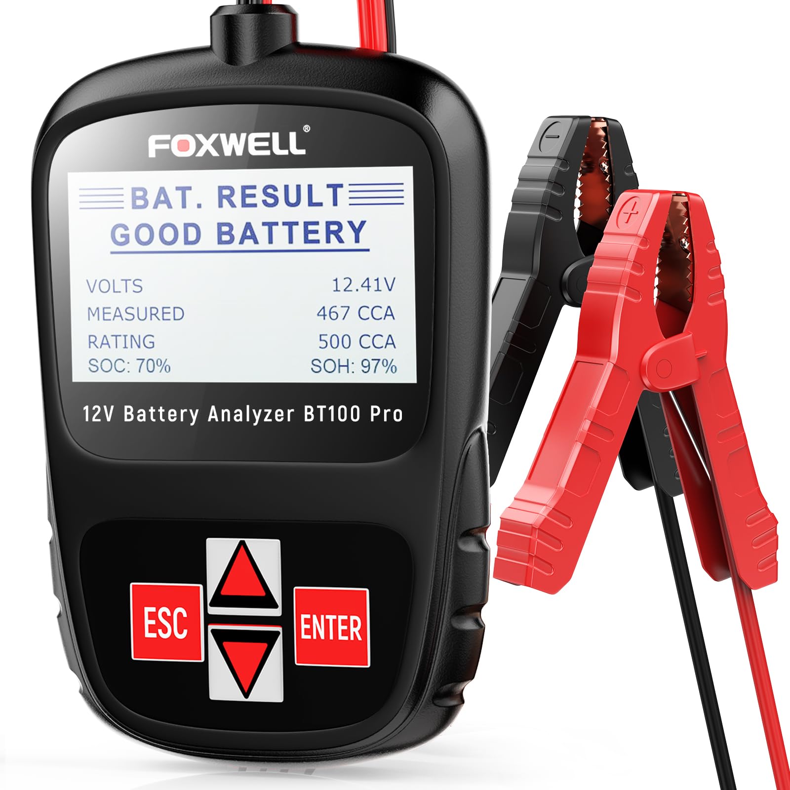 Foto 2 pulgar | Comprobador De Baterías De Coche Foxwell Bt100 Pro, 12 V, 100-1100 Cca, Carga - Venta Internacional.
