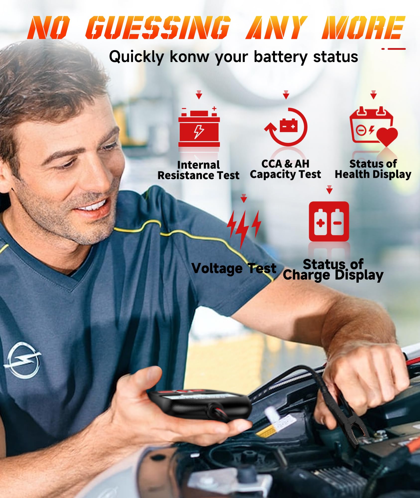 Foto 4 pulgar | Comprobador De Baterías De Coche Foxwell Bt100 Pro, 12 V, 100-1100 Cca, Carga - Venta Internacional.
