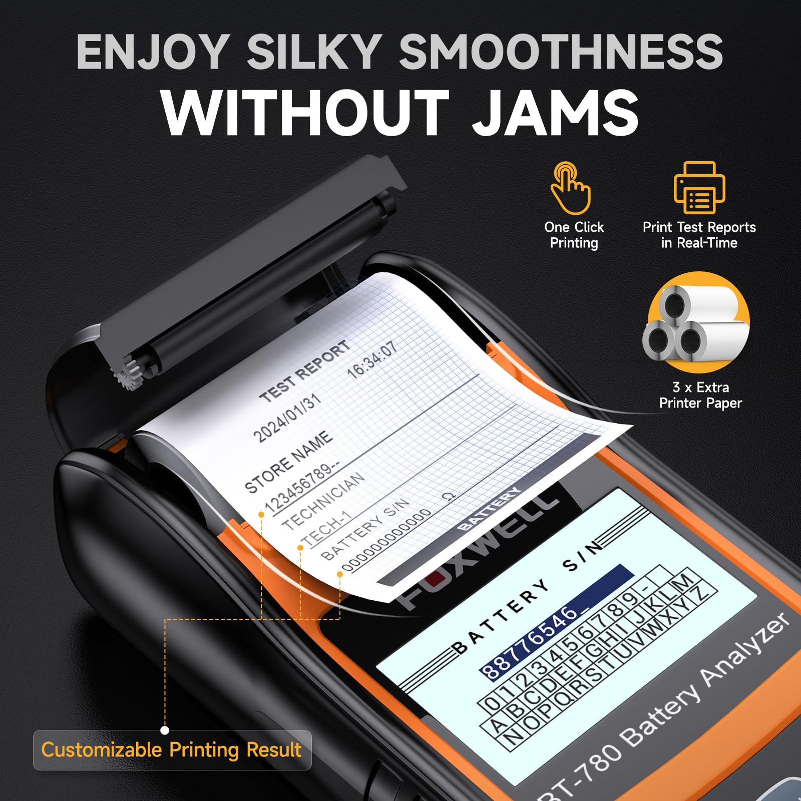 Foto 3 | Probador De Baterías De Coche Foxwell Bt780 12 V 24 V Con Impresora 100-2000 - Venta Internacional.