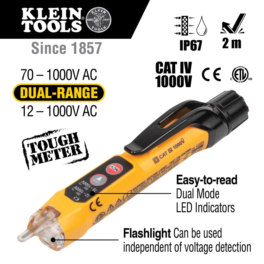 Foto 3 pulgar | Medidor De Tensión Klein Tools Ncvt3p De Doble Rango 12-1000 V Ac - Venta Internacional.