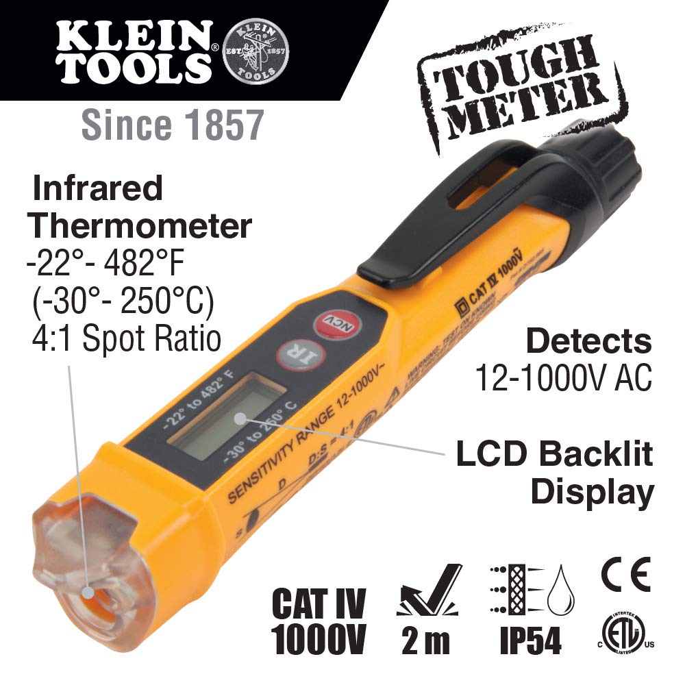 Foto 3 pulgar | Medidor De Voltaje Klein Tools Ncvt-4ir 12-1000 V Con Termómetro Ir - Venta Internacional.