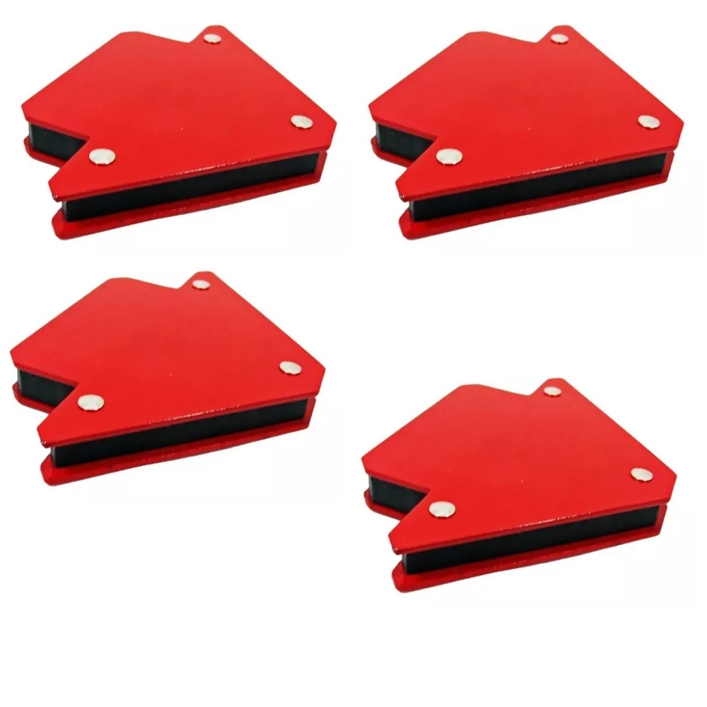 Escuadra Magnética Para Soldar Obi Capacidad De 11 Kg O 25 Lbs color Rojo