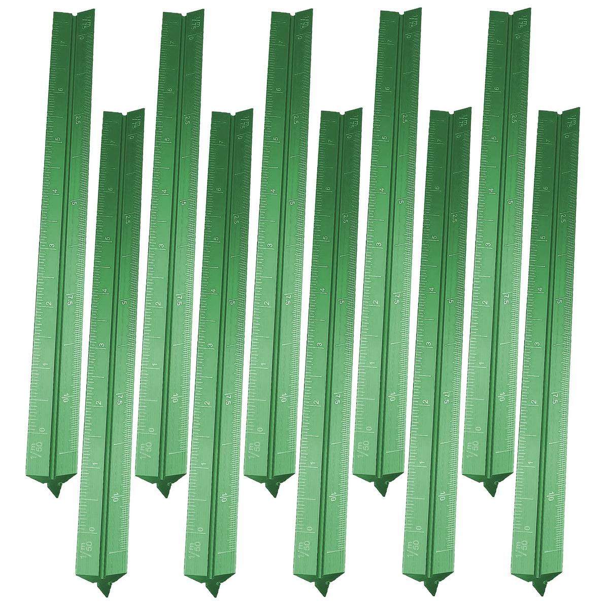 Escalímetro de Aluminio Duradero VentDepot Mxisn-006 10 Piezas Verde