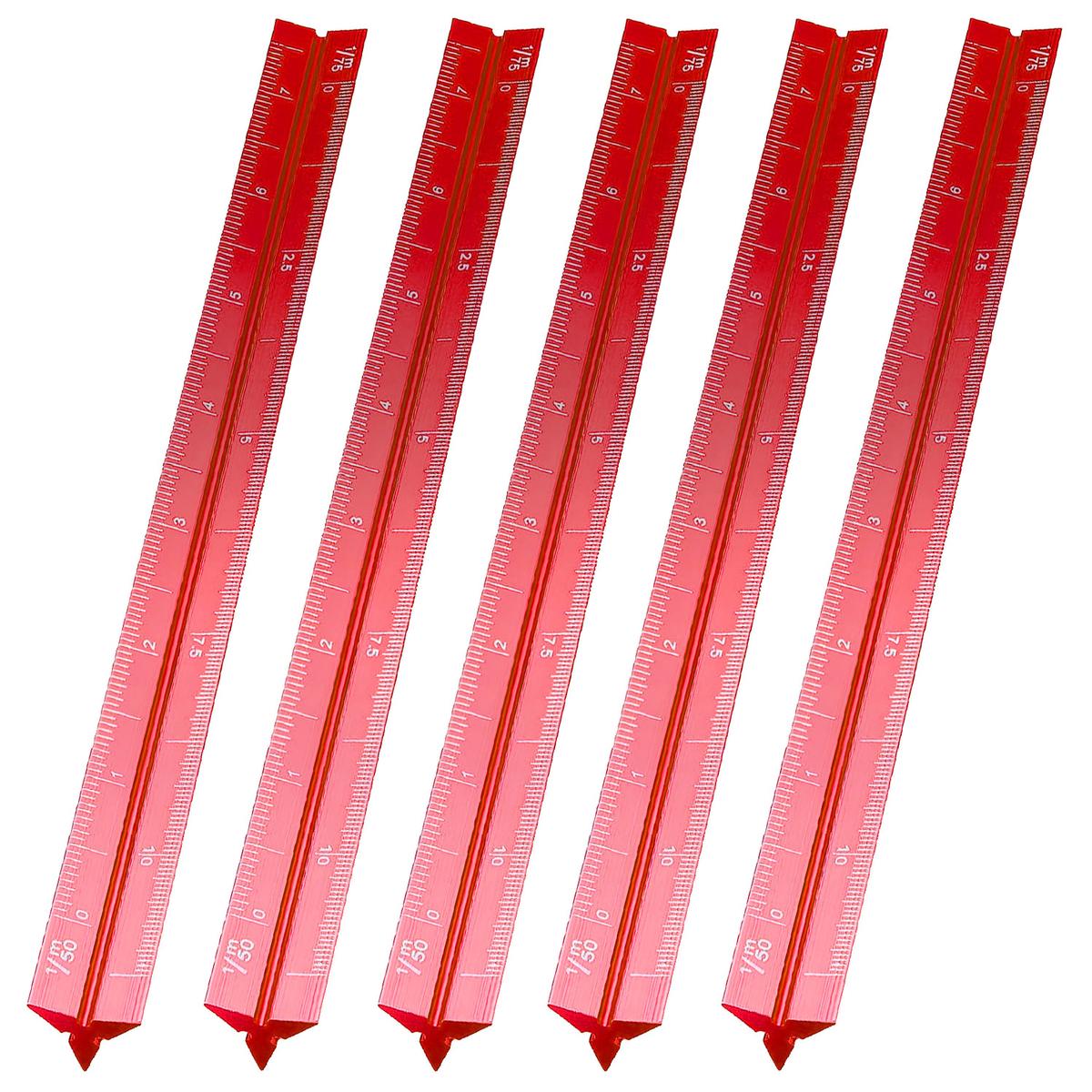 Medidor de Aluminio Portátil VentDepot Mxnre-005 5 Piezas Rojo