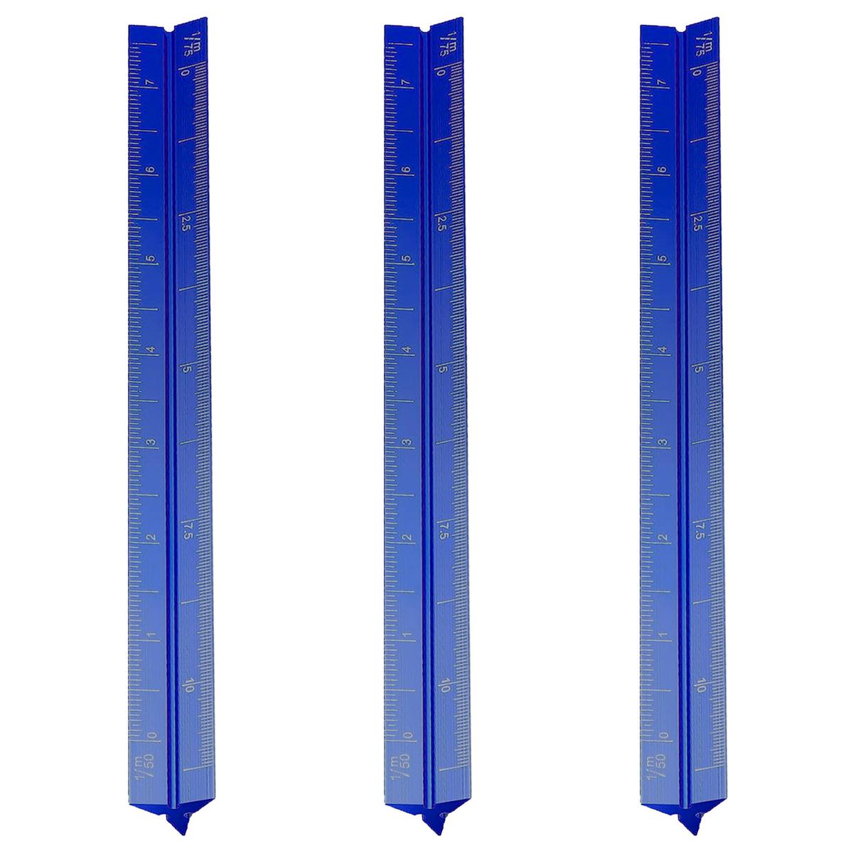 Escalímetro De Aluminio Duradero Ventdepot Mxise-003 3 Piezas Azul