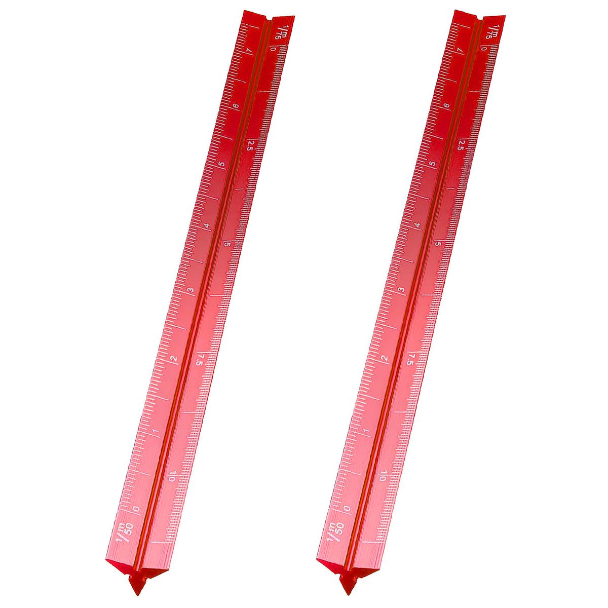 Escalímetros De Aluminio Portátiles Ventdepot Mxnre-002 2 Piezas Rojo