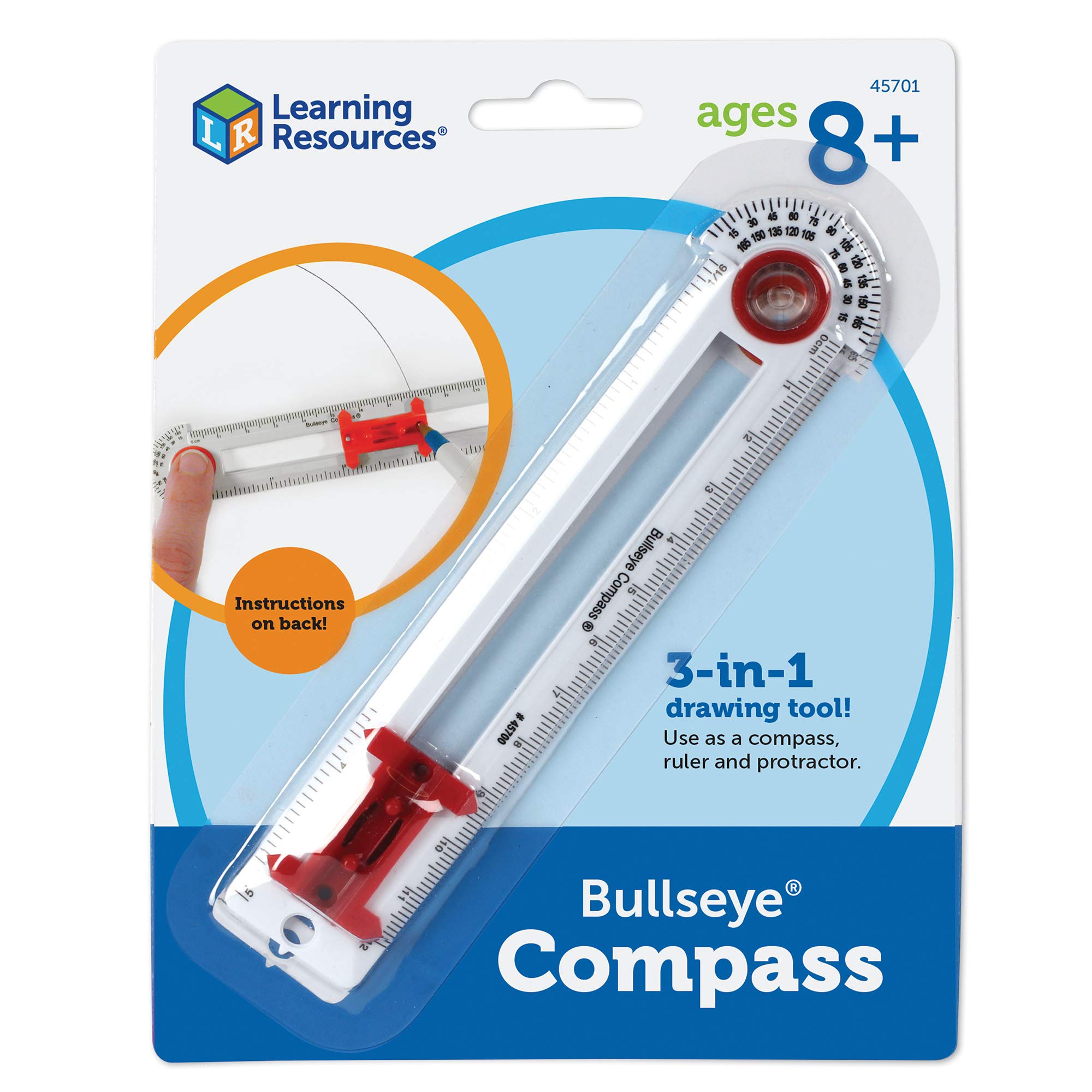 Foto 4 | Herramienta De Dibujo Recursos De Aprendizaje Safe-t Bullseye Compass - Venta Internacional.