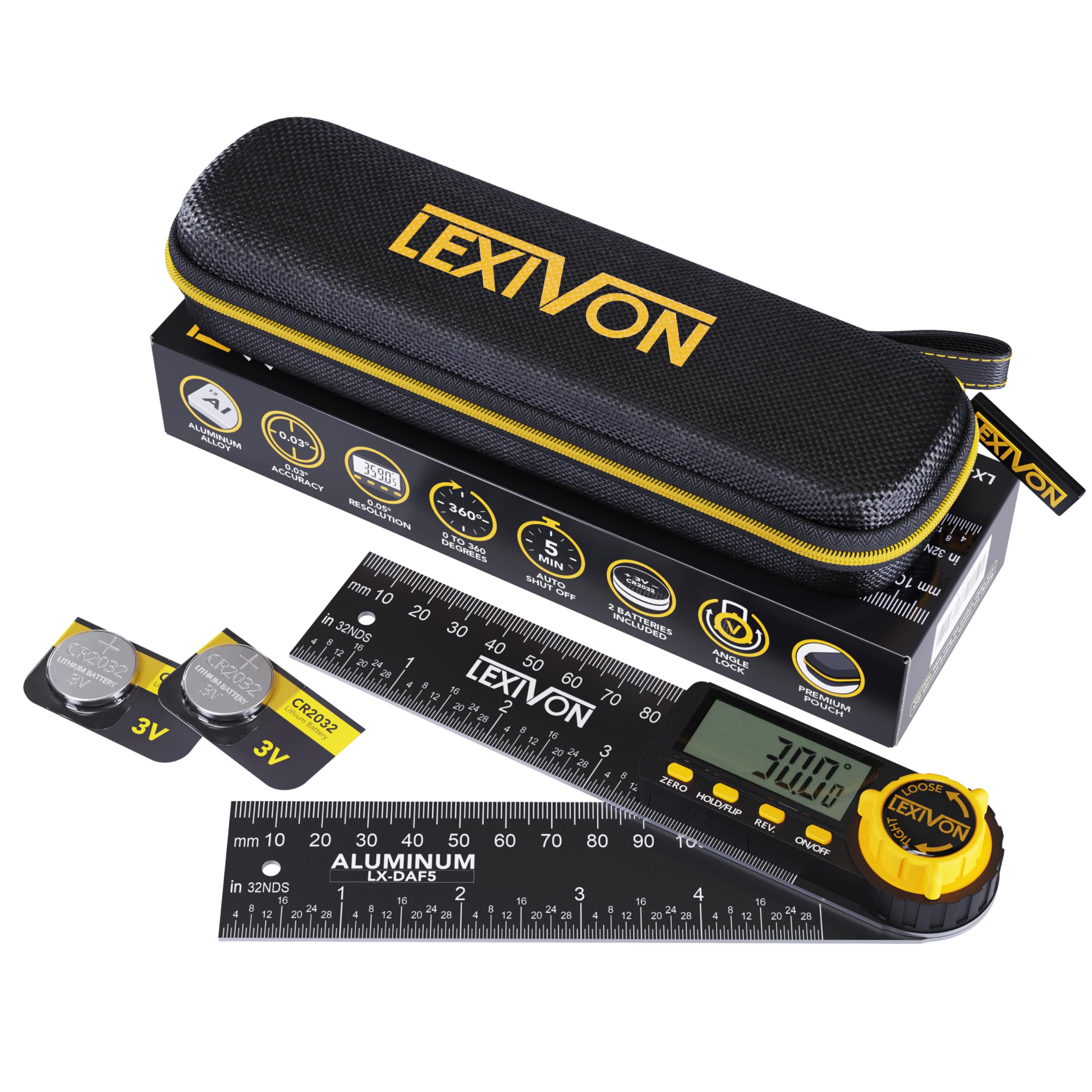 Medidor Digital De Ángulo Lexivon, Aluminio, 13 Cm, Lx-daf5 - Venta Internacional.