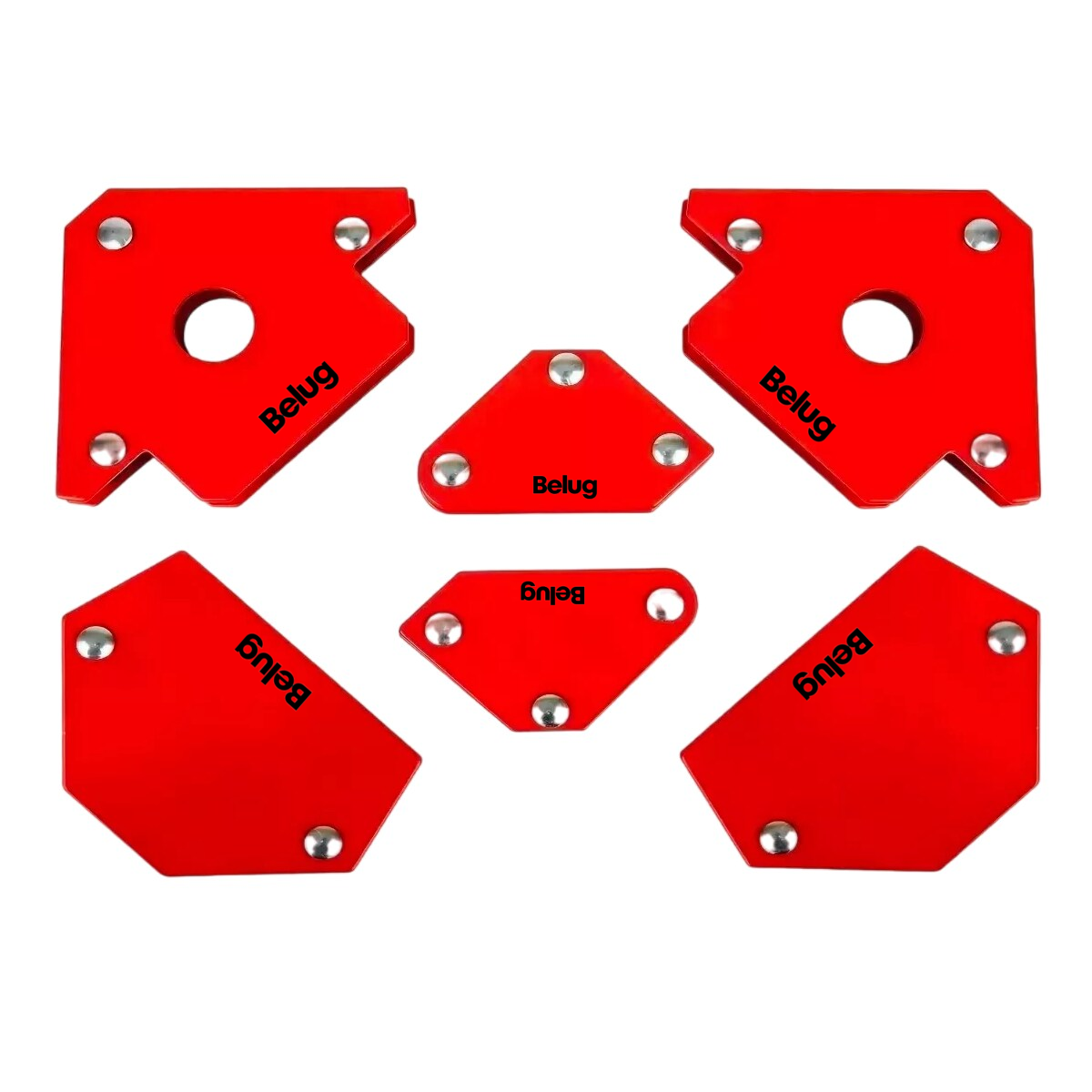 Foto 2 pulgar | Kit De 6 Escuadra Magnética Para Soldar, Belug Rojo