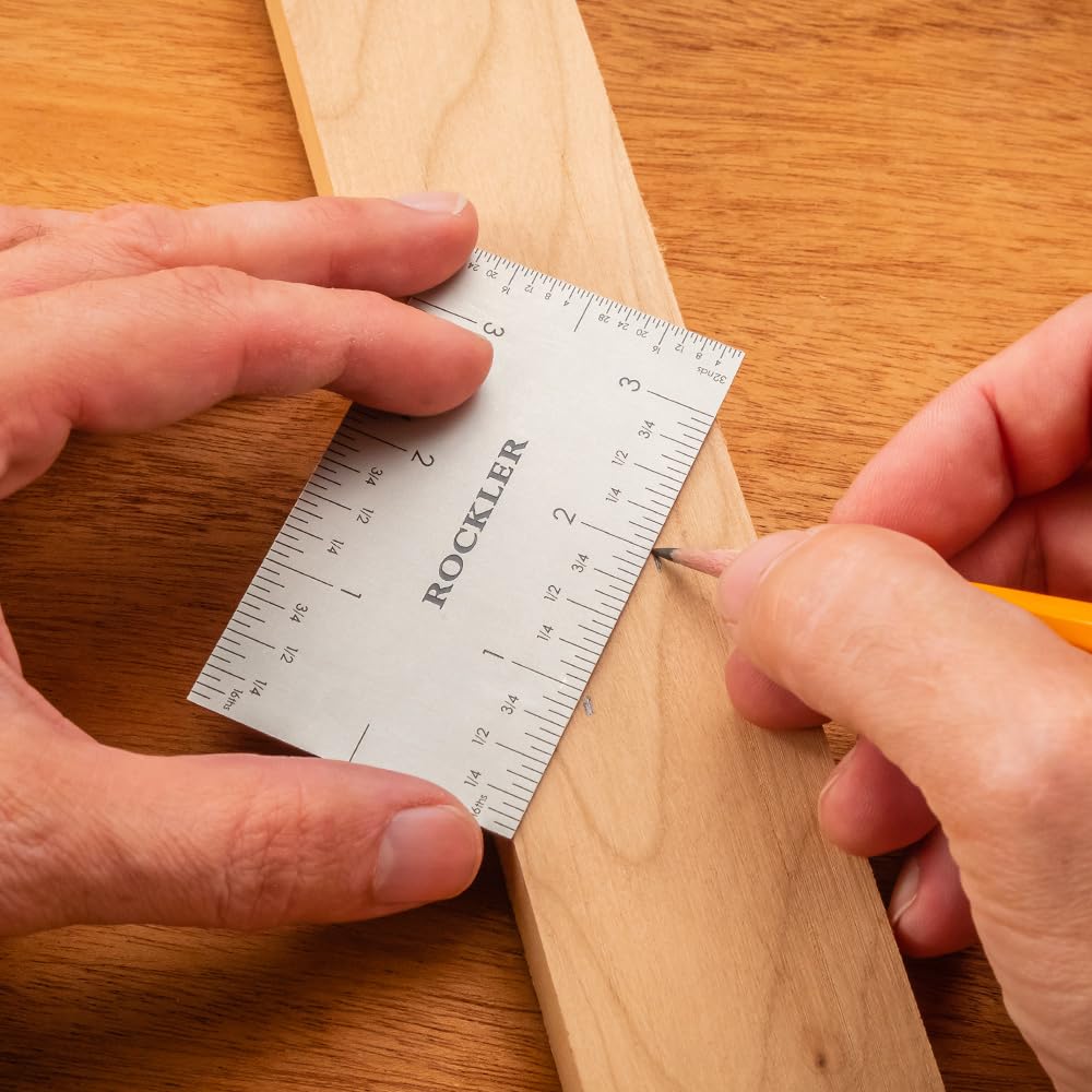 Foto 4 | Pocket Rule Rockler De Acero Inoxidable Duradero De 3 Pulgadas - Venta Internacional.