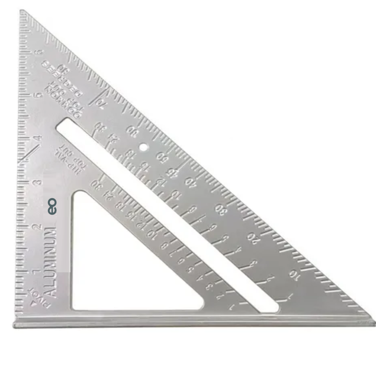 Foto 1 | Regla Triangular Plaza Del Carpintero Medición Herramientas Eo Safe Imports Esi-19412 Plata