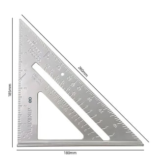 Foto 2 | Regla Triangular Plaza Del Carpintero Medición Herramientas Eo Safe Imports Esi-19412 Plata