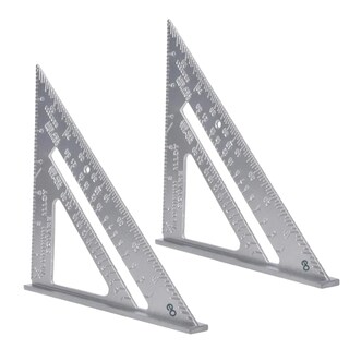 Foto 1 | Regla De Ángulo Recto De Aleación De Aluminio 2pcs Eo Safe Imports Esi-19411 Plata