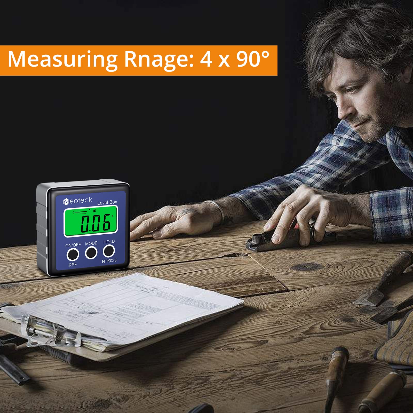 Foto 5 | Transportador Angle Finder Neoteck Digital Lcd A Prueba De Agua  Azul - Venta Internacional.