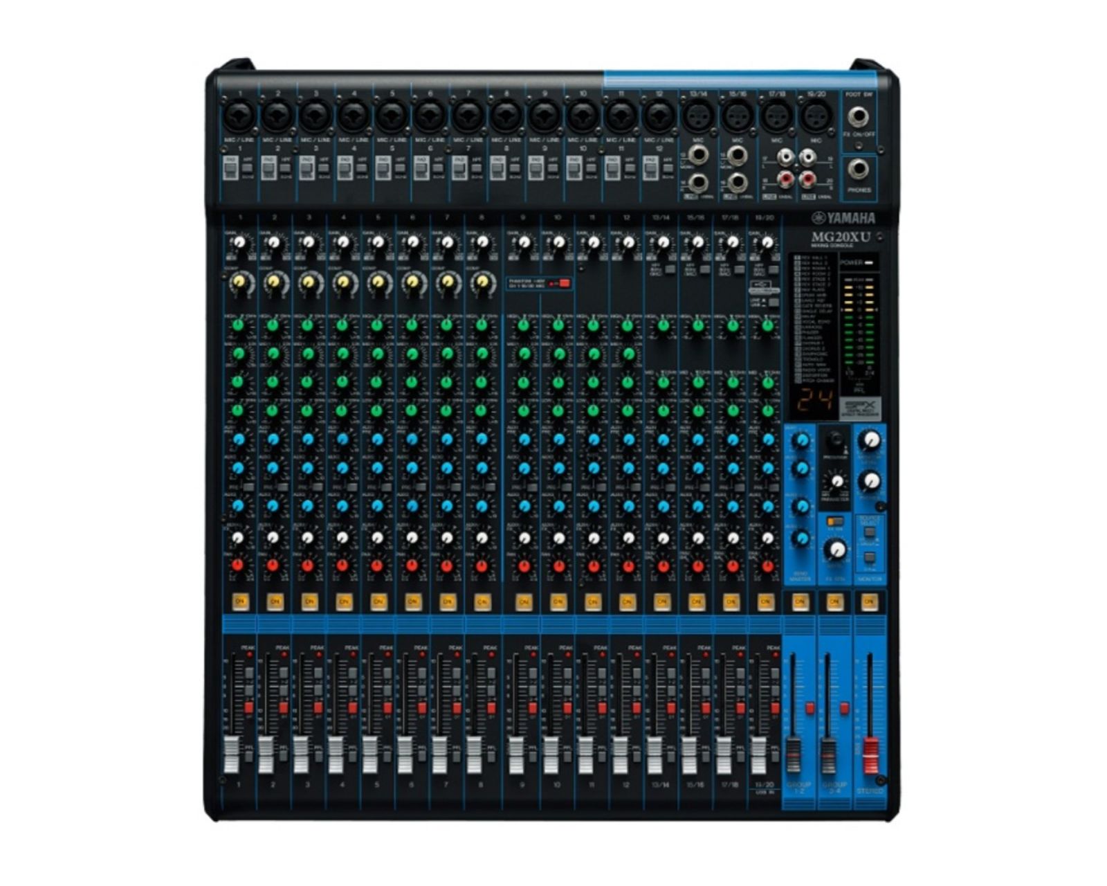 Mezcladora Yamaha Mg20xu 20 Canales color Negro