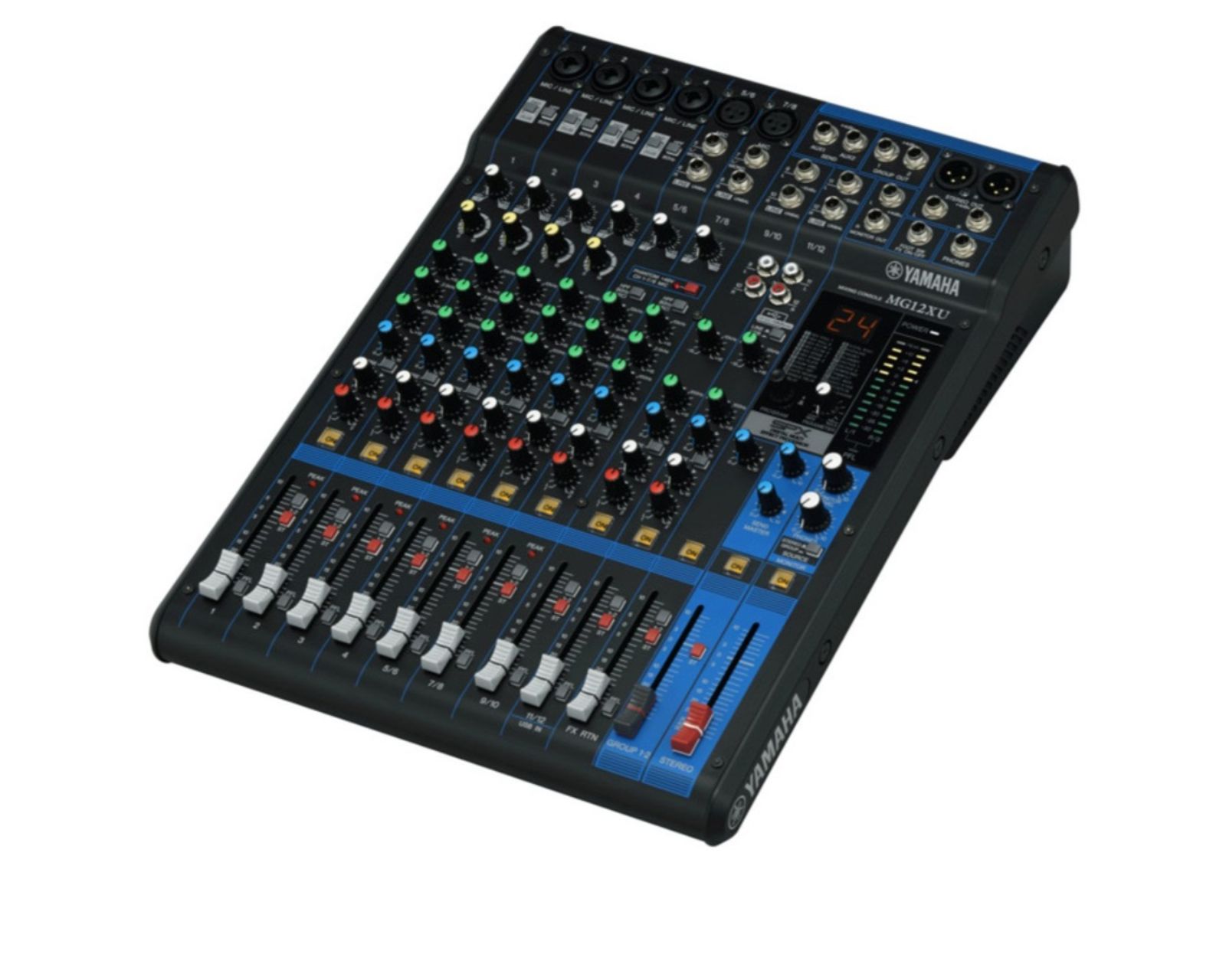 Mezcladora Yamaha Mg12xu 12 Canales Usb color Negro