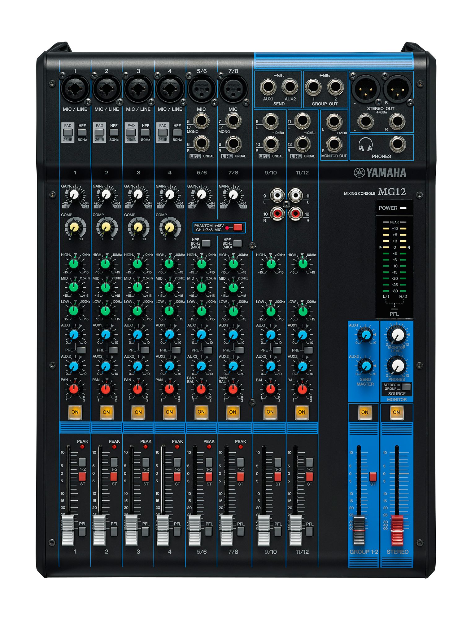 Mezcladora Análoga Yamaha Mg-12 Negro