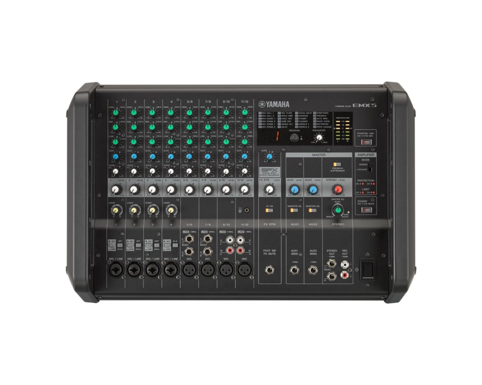 Foto 2 pulgar | Consola Amplificada Yamaha Emx5 de 12 Canales color Negro
