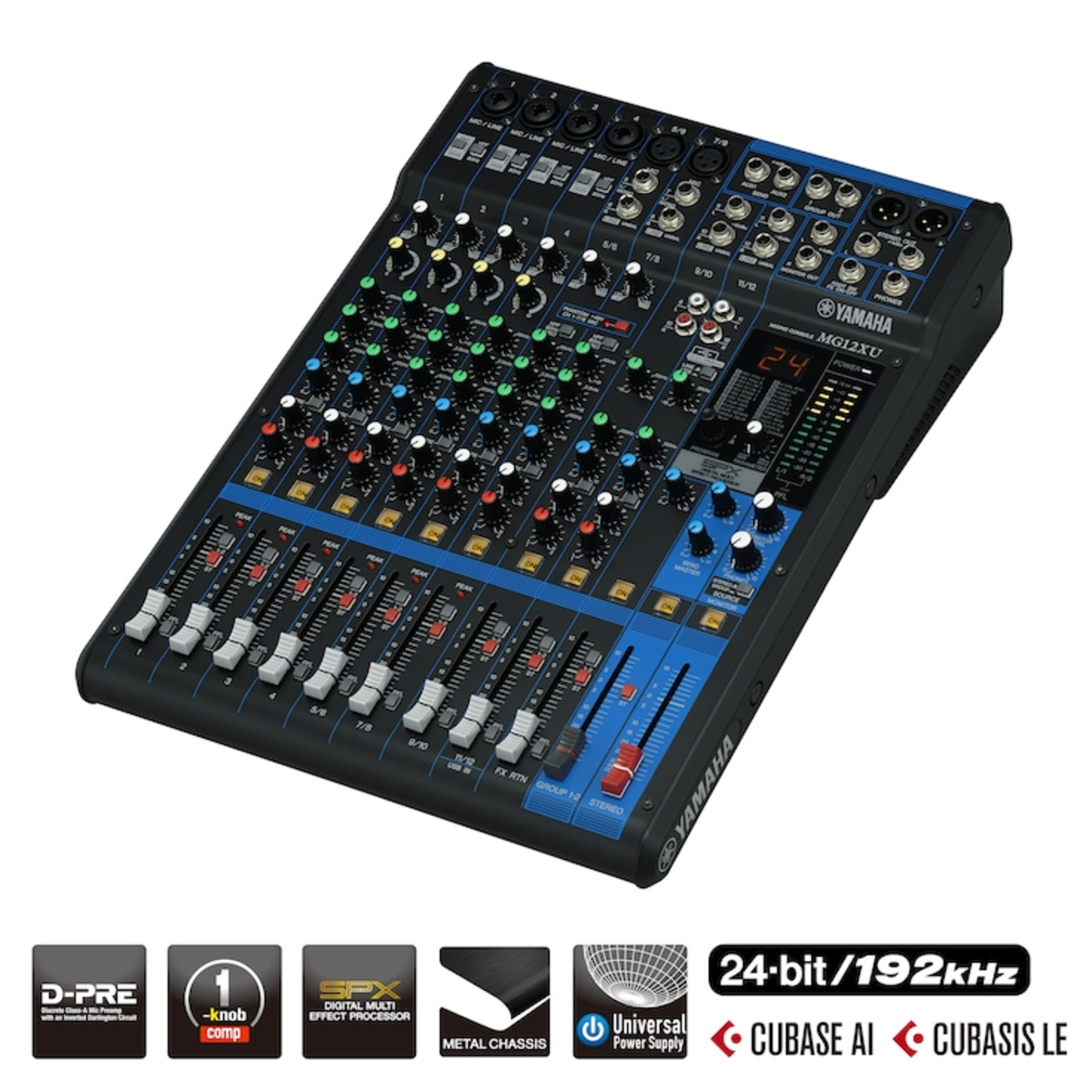 Foto 1 | Mezcladora de Audio 12 Canales con Efectos Yamaha  Mg12xu color Negro