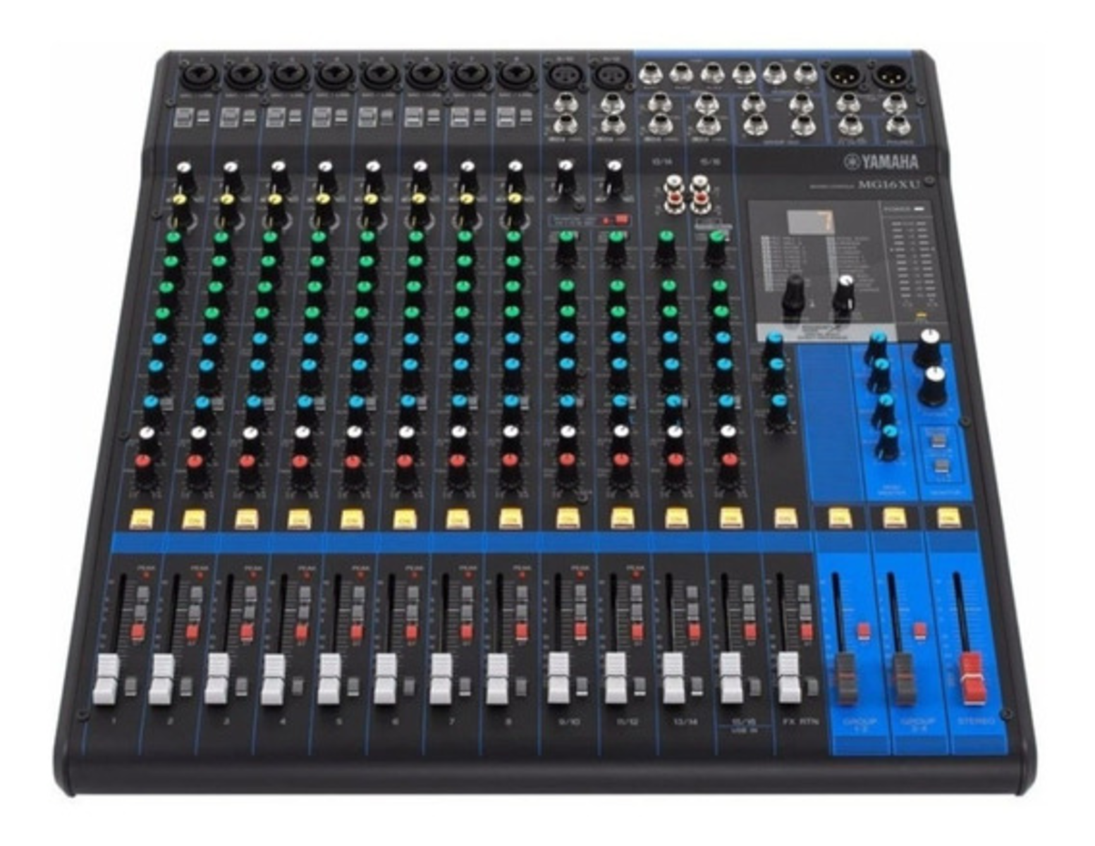 Mezcladora de Audio 16 Canales Yamaha Mg16xu color Negro