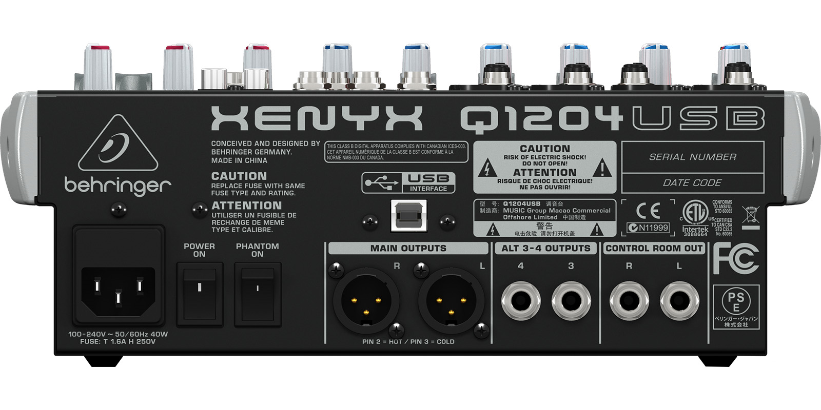 Foto 4 | Mezcladora Behringer Q1204usb color Plateado