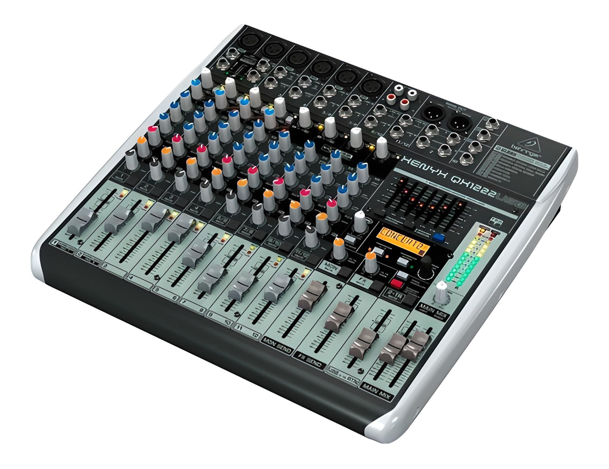 Mezcladora Behringer Q1222usb color Plateado