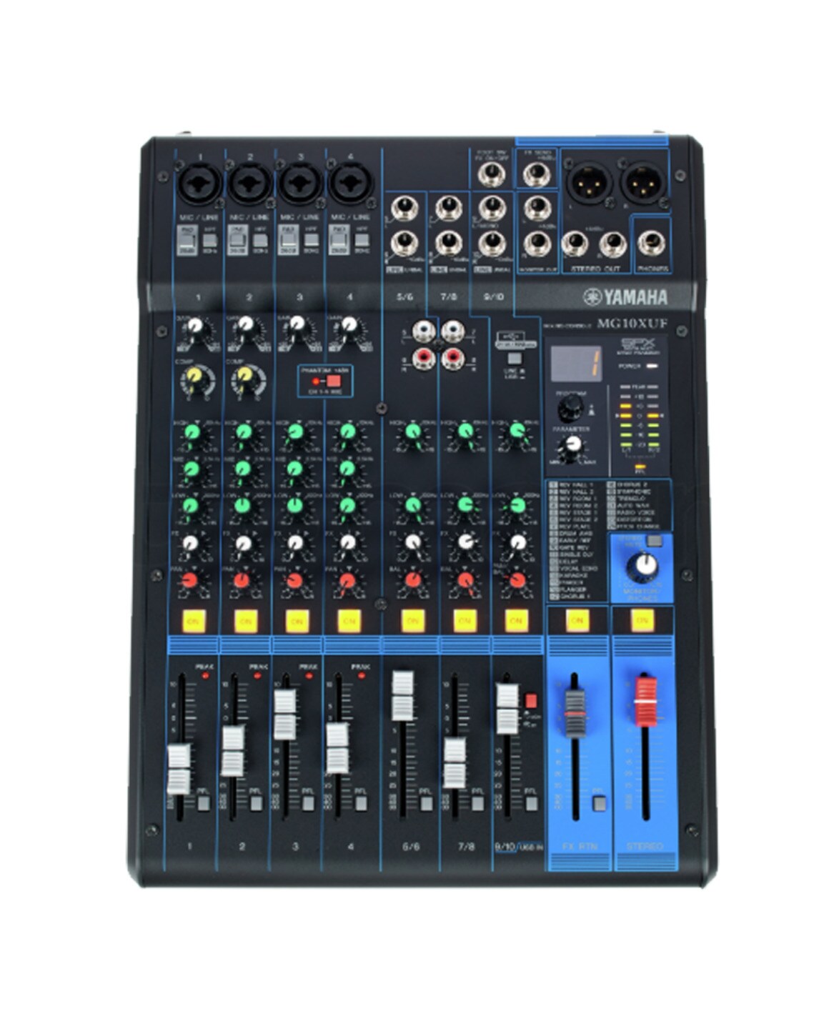 Yamaha Mezcladora de 10 Canales con Efectos Mg10xuf color Negro $6,690