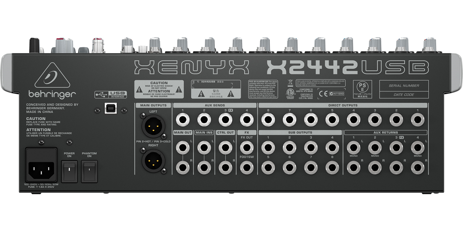 Foto 6 pulgar | Mezcladora Análoga de 24 Canales Profesional Behringer X2442usb color Negro
