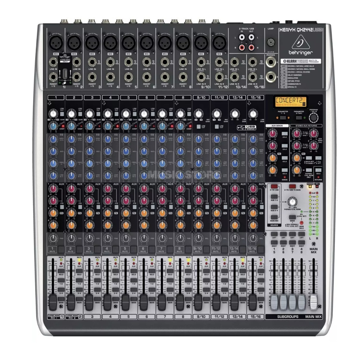 Mezclador de 24 Entradas Behringer Qx2442usb Premium $11,023