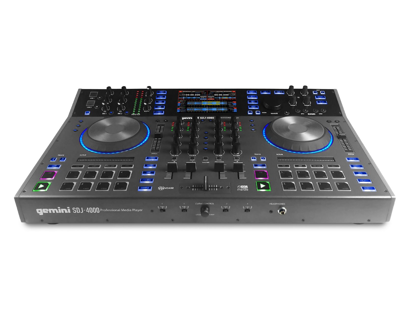 Foto 2 pulgar | Controlador para Dj Gemini SDJ-400 4 Ch Pantalla 7''