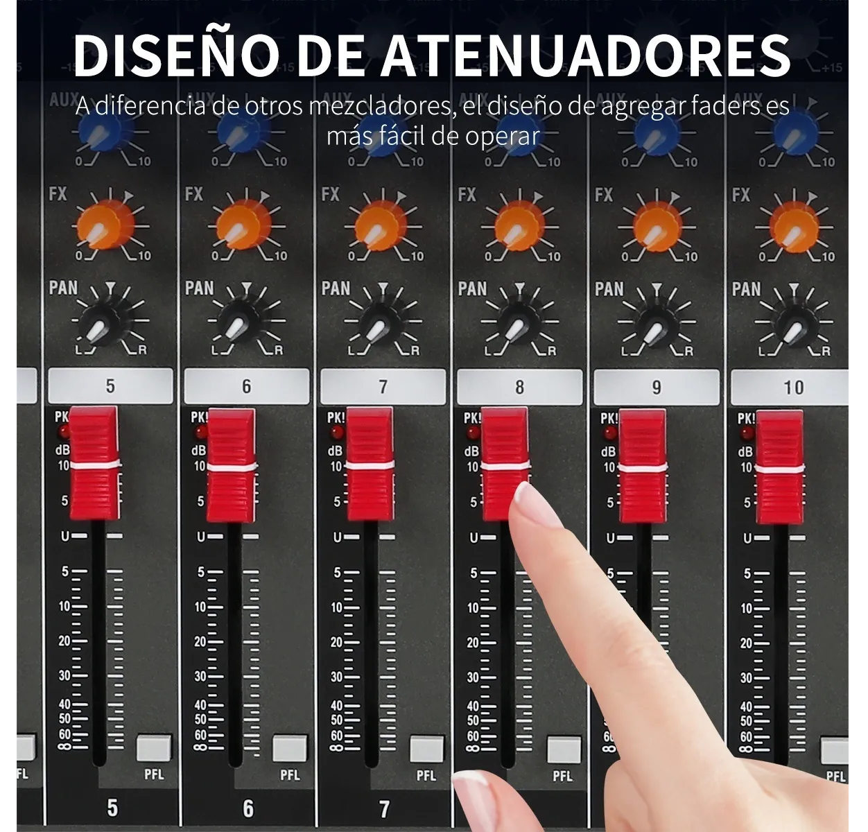 Foto 3 pulgar | Mezcladora De 16 Canales Usb Eo Safe Imports Esi-532 Negro