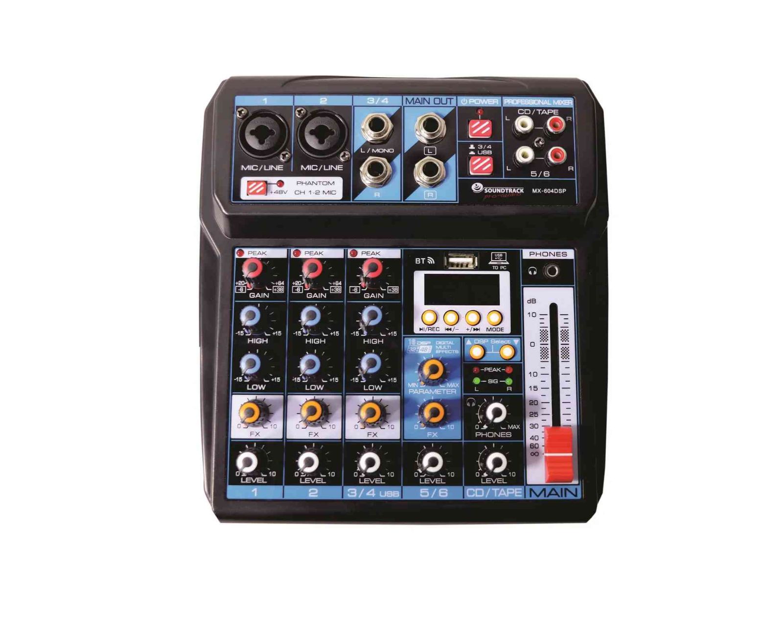 Foto 1 | Mezcladora Pasiva Soundtrack Mx-604dsp 16 Efectos/6 Ch/usb/fuente Phantom