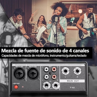 Foto 2 | Mezcladora de Audio Eo Safe Imports Esi6413 con Bluetooth